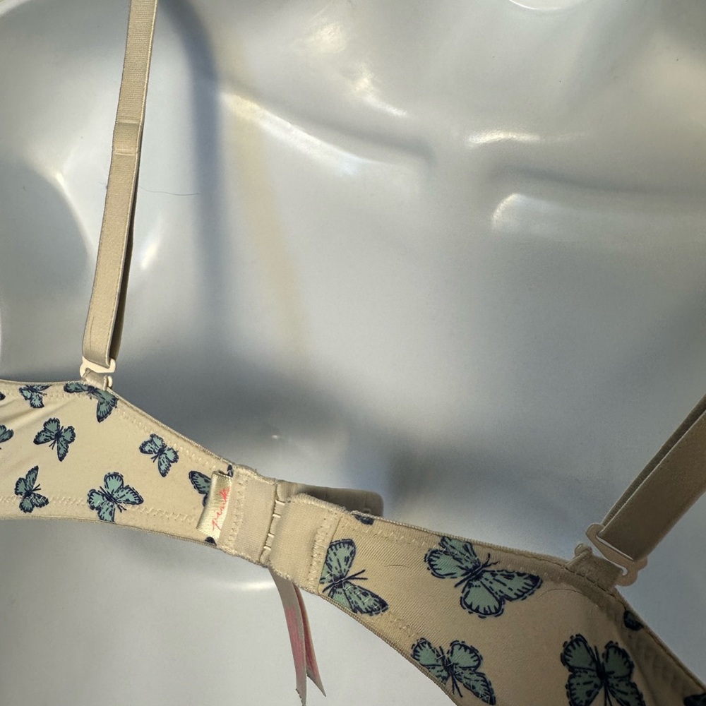 Wear Everywhere Super Push-up 
Butterfly Print Bra - Cream 36/B - Picture 8 of 14
